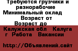 Требуются грузчики и разнорабочие › Минимальный оклад ­ 25 000 › Возраст от ­ 18 › Возраст до ­ 50 - Калужская обл., Калуга г. Работа » Вакансии   